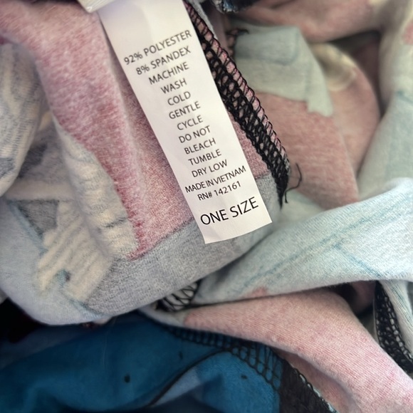 NEW!!! French Fries & Soda Leggings OS Onesize Lularoe Black Background - Picture 6 of 7